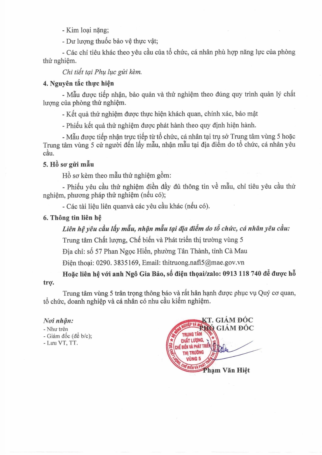 2026 0703 351 TB CCPT5 TiepNhanMauKiemNghiemTheoYeuCau 0002